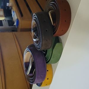 Lot of 5 suede belts. Men's size 36
